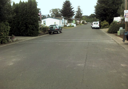 An Entrance to the Fern Ridge Shores Mobile Home Park
